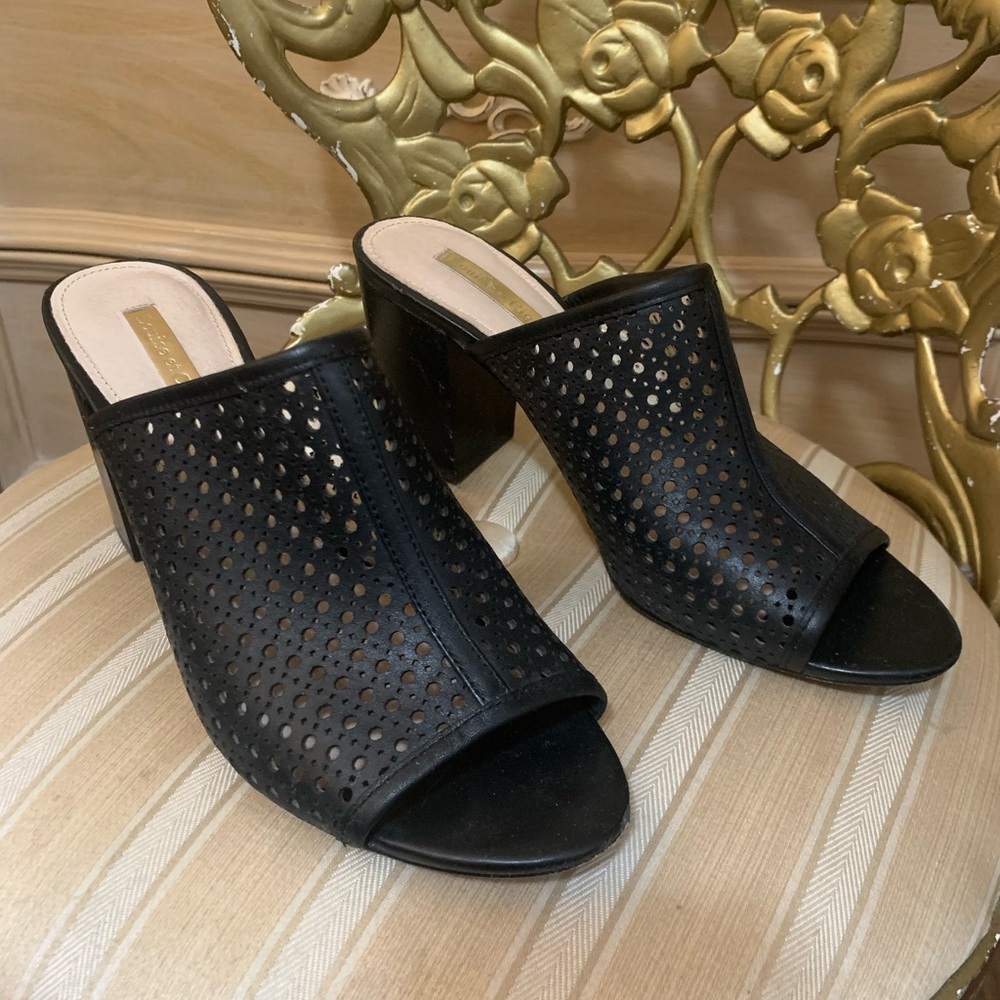 Louise et Cie leather heeled mules
